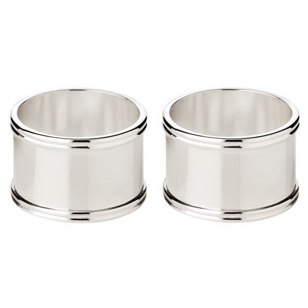 EDZARD set van 2 servetringen Madrid, fijn verzilverd, aanslagbestendig, diameter 4 cm