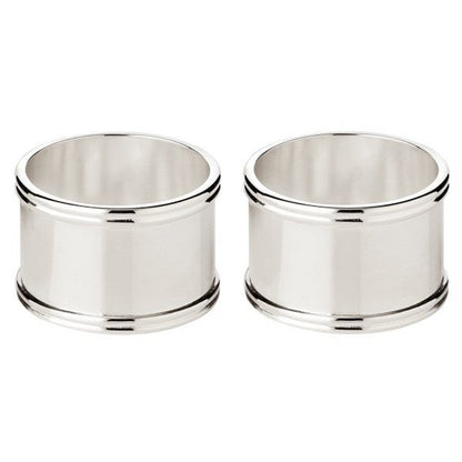EDZARD set van 2 servetringen Madrid, fijn verzilverd, aanslagbestendig, diameter 4 cm