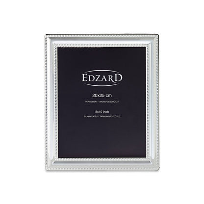 Edzard fotolijst matera (20x25 cm), parelrand, nobel zilver -plated, precies beschermd, 2 hangers