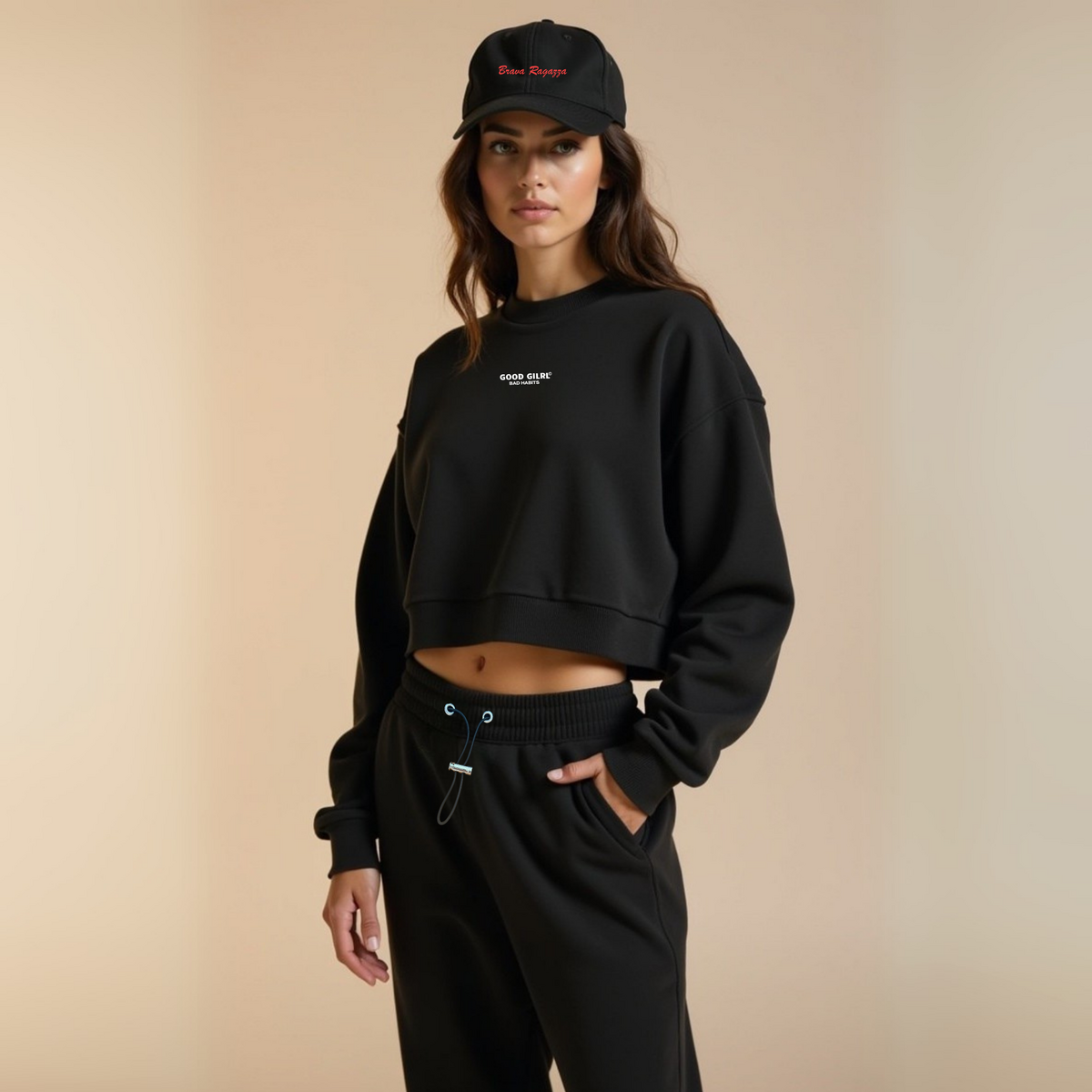 Crew Neck Heat "Good genoeg voor" - zwart