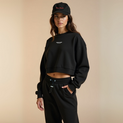 Crew Neck Heat "Good genoeg voor" - zwart