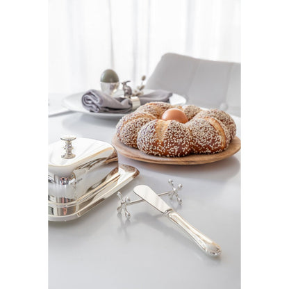 EDZARD set van 6 messteun messteun kruis, edel verzilverd, aanslag beschermd, lengte 7 cm