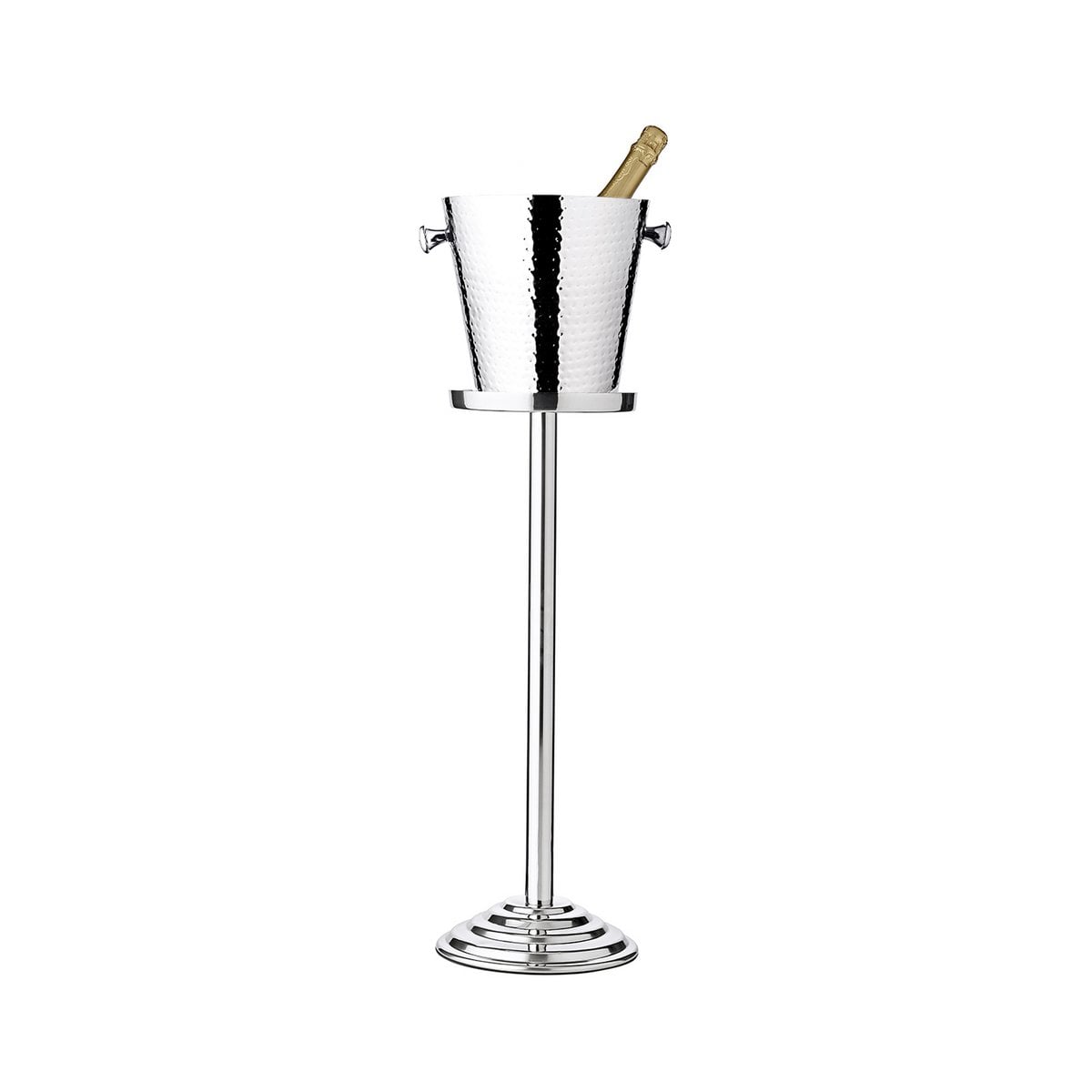 Champagnekoeler Valencia met standaard gehamerd H 83cm