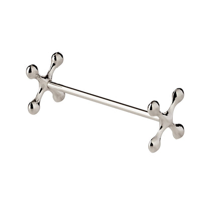 EDZARD set van 6 messteun messteun kruis, edel verzilverd, aanslag beschermd, lengte 7 cm