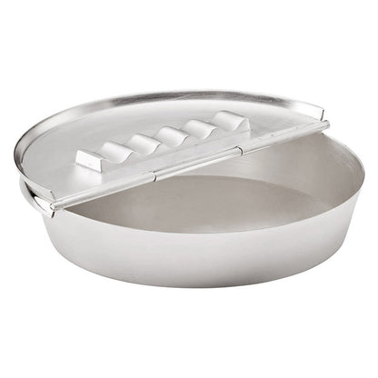 EDZARD opvouwbare asbak Ashburn, zwaar verzilverd, diameter 16 cm, 4 opbergbakken