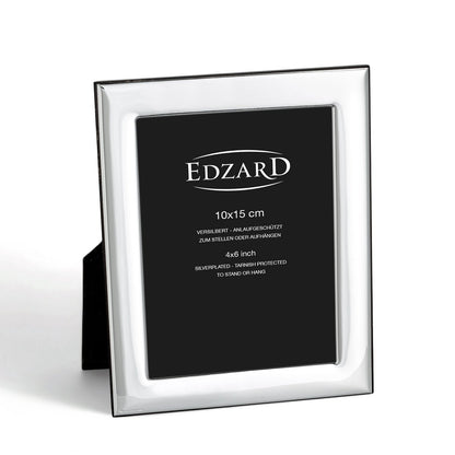 Lucera fotolijst (13x18 cm), elegant verzilverd, aanslagvrij, met houten decor achterkant