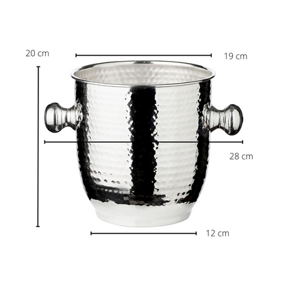 EDZARD wijnkoeler Alto, edel verzilverd, aanslagbestendig, hoogte 22 cm, diameter 20 cm