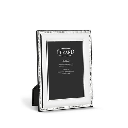 EDZARD Novara fotolijst voor foto's 13 x 18 cm, verzilverd, aanslagvast, met 2 hangers