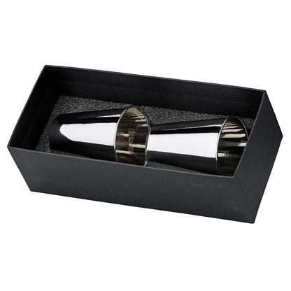 Mido mok set van 2, H 10 cm, elegant verzilverd
