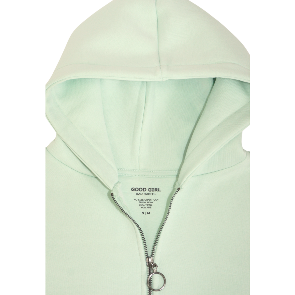 Hoodie met rits "GGBH" - roze