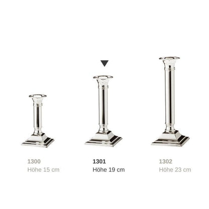 EDZARD kandelaar Lincoln voor stokkaarsen, edel verzilverd, aanslag beschermd, hoogte 19 cm