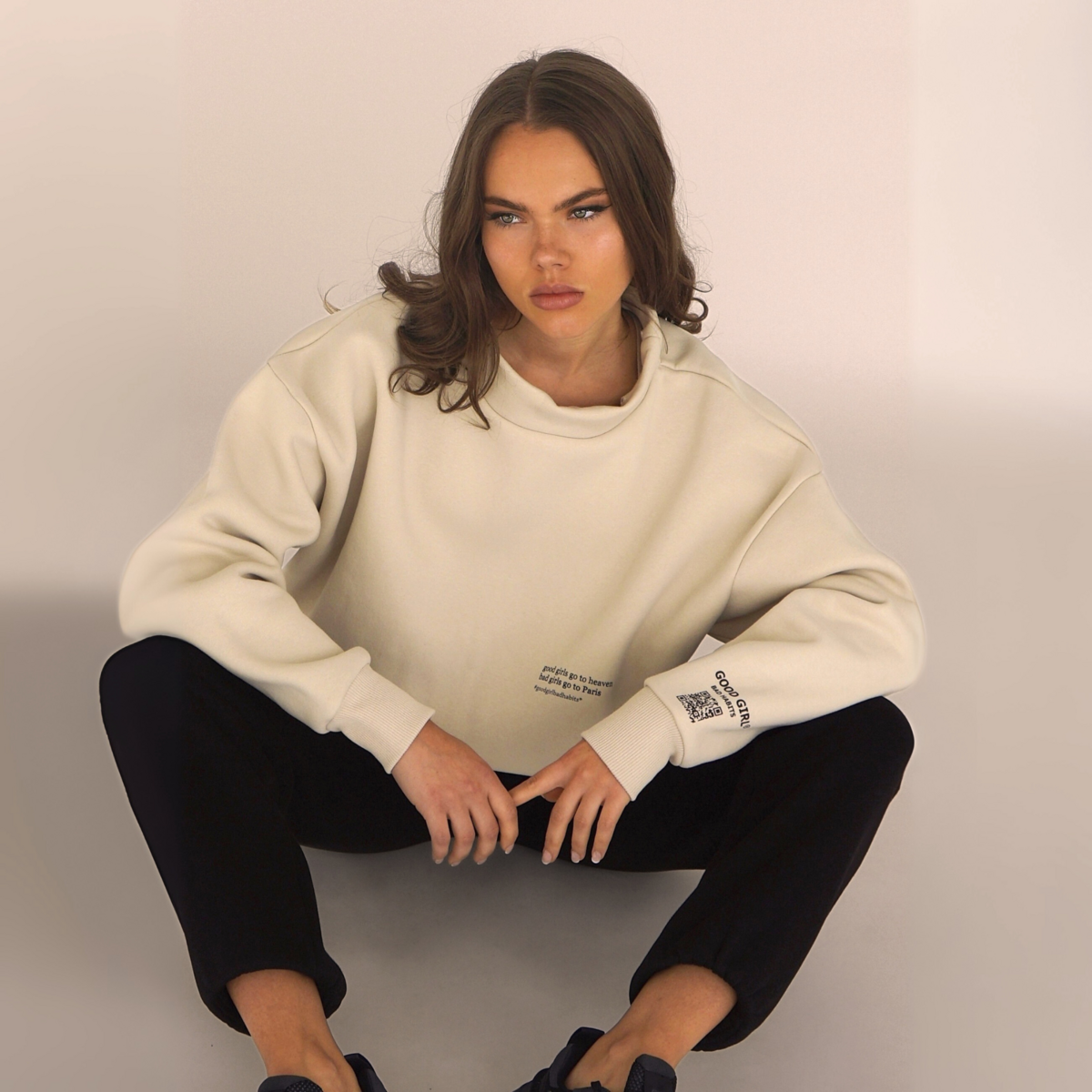 Hoodie "Bad Girls Go to Paris" - BabyBlue