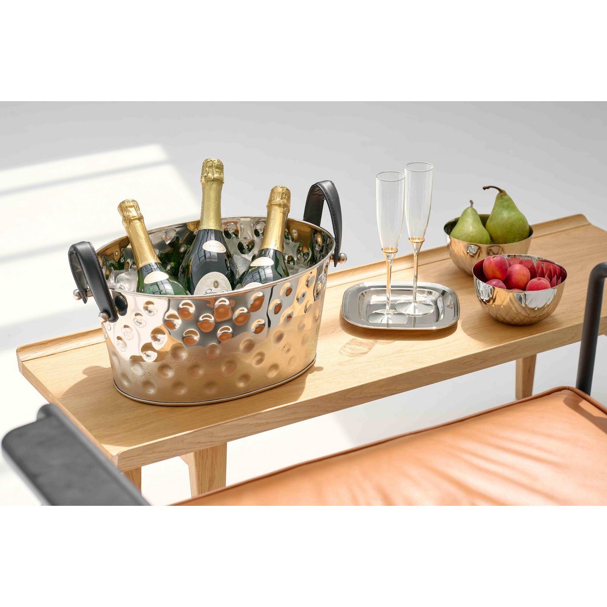 Champagne Shell Gideon hamerde 39x29cm, H19 cm