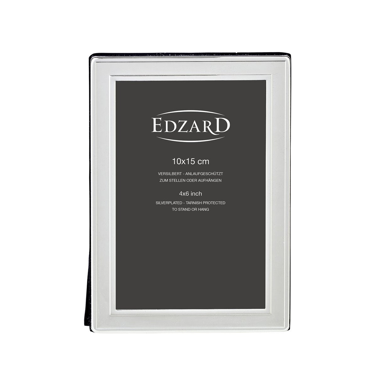 EDZARD fotolijst Nardo fotolijst voor foto 10 x 15 cm, verzilverd, aanslagbestendig, 2 hangers