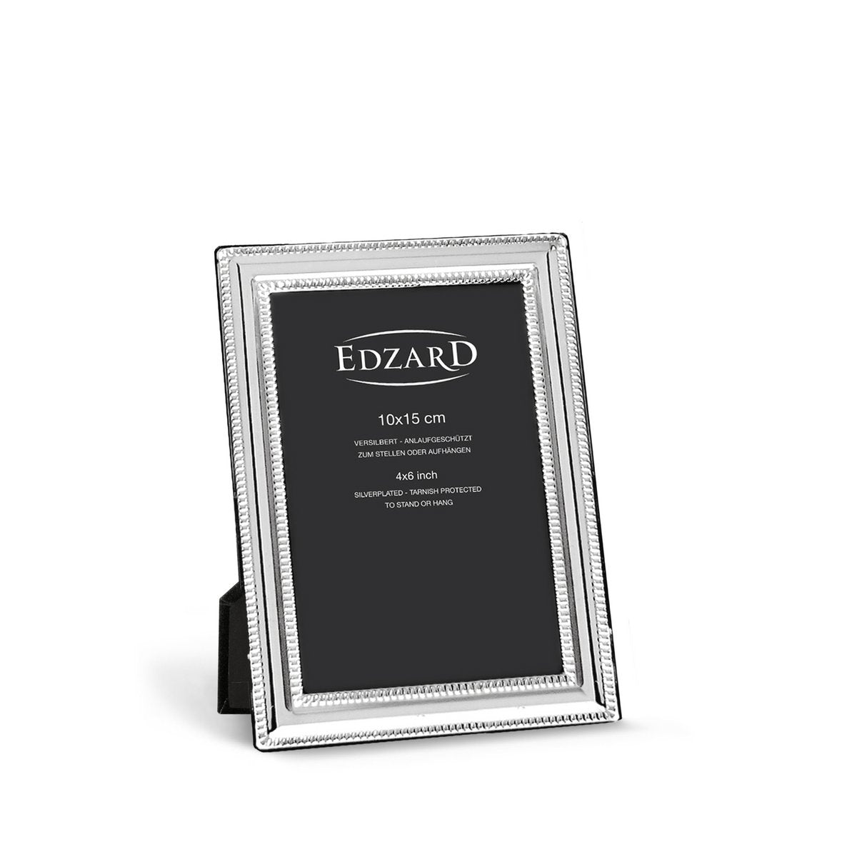 EDZARD fotolijst Matera fotolijst voor foto 10 x 15 cm, edel verzilverd, aanslagbestendig, 2 hangers