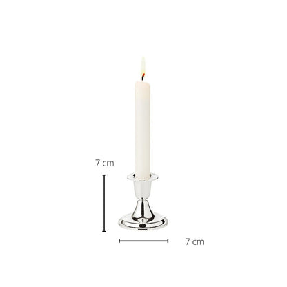 EDZARD kandelaar Perla voor stokkaarsen, hoogte 7 cm, edel verzilverd, aanslagbestendig