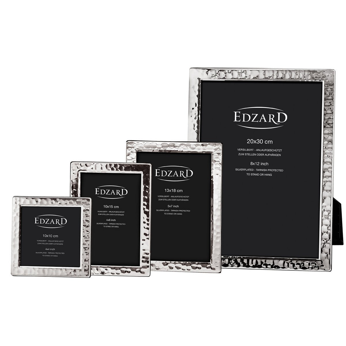 EDZARD fotolijst Pavia fotolijst voor foto 10 x 10 cm, verzilverd, aanslagbestendig