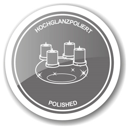 EDZARD Adventskrans Porus, gewei-design, vernikkeld aluminium, goudkleurig, diameter 42 cm