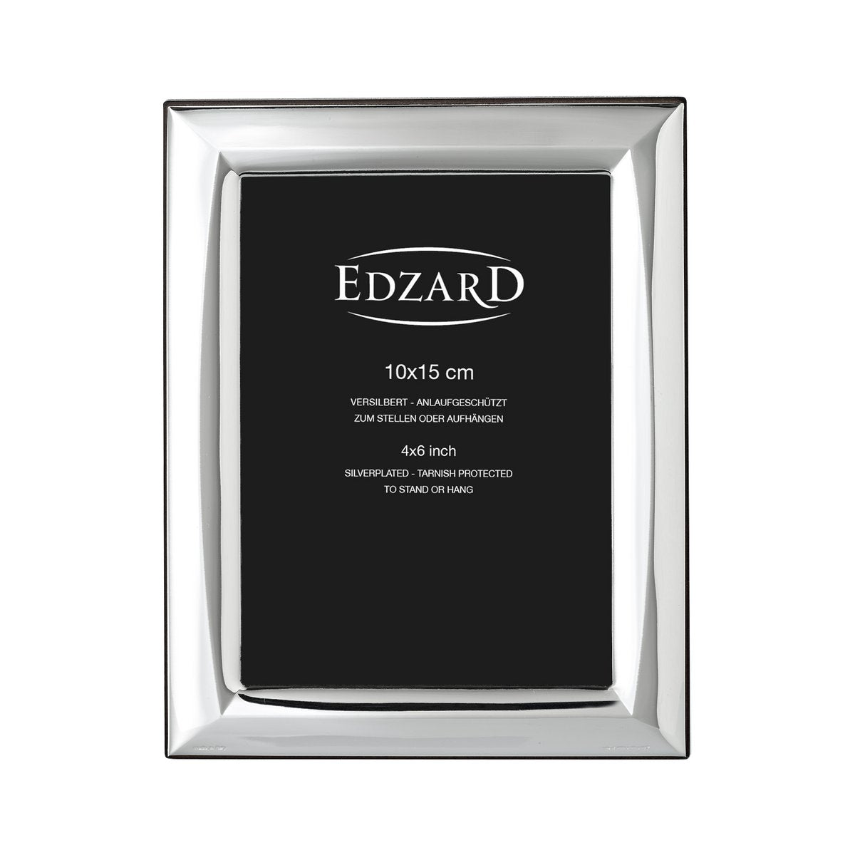 Fotolijst Serino 10x15 cm elegant verzilverd, aanslagvrij, met houten decor achterkant