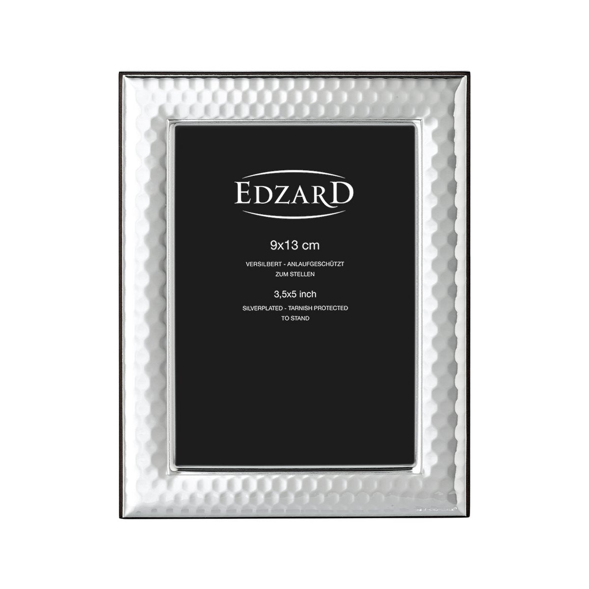 Casalini fotolijst (9x13 cm), elegant verzilverd, aanslagvrij, met houten decor achterkant