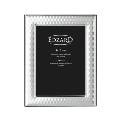 Casalini fotolijst (9x13 cm), elegant verzilverd, aanslagvrij, met houten decor achterkant