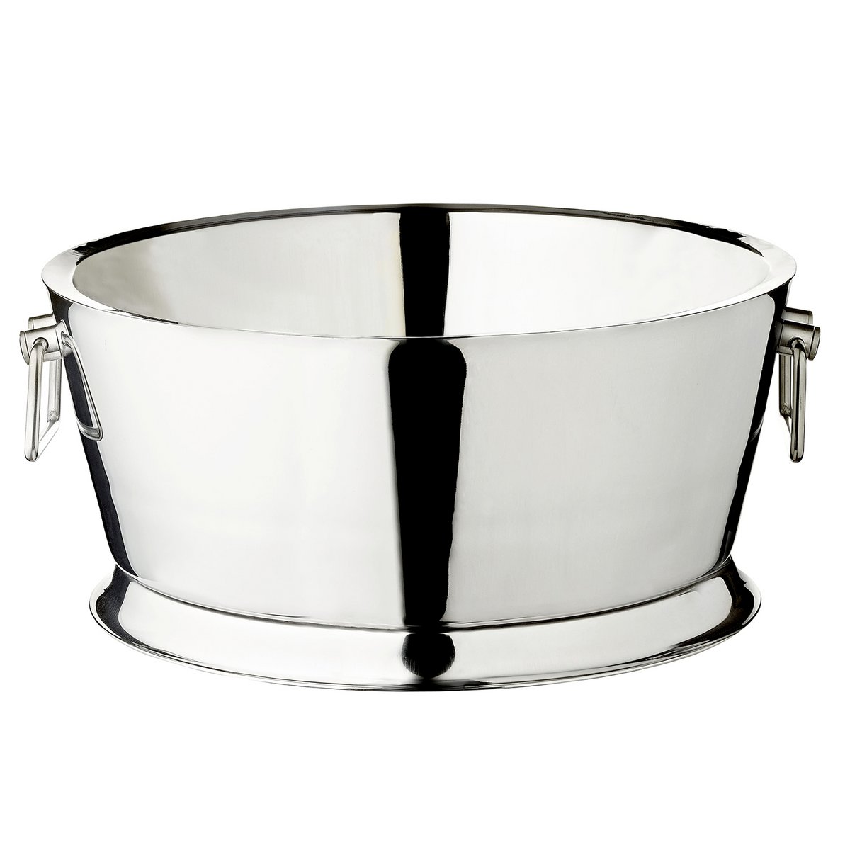 EDZARD Michigan champagnekoeler met handvatten, hoogglans gepolijst roestvrij staal, dubbelwandig, ø 53 cm, H 24 cm