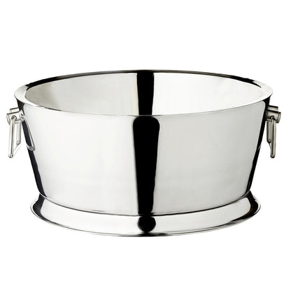 EDZARD Michigan champagnekoeler met handvatten, hoogglans gepolijst roestvrij staal, dubbelwandig, ø 53 cm, H 24 cm