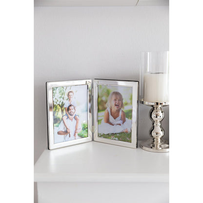 EDZARD dubbele fotolijst Salerno voor 2 foto's 13 x 18 cm, verzilverd, aanslagvast